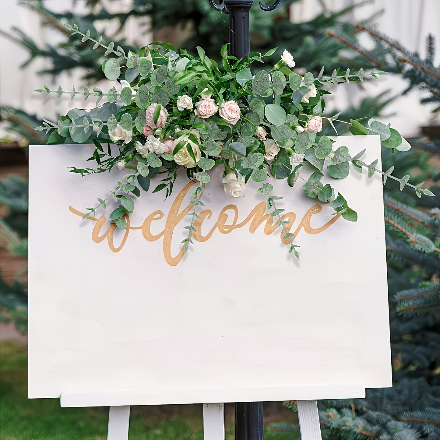 Artificial Eucalyptus Arrangement – Decorative Centerpiece for Get Well or Hanukkah
