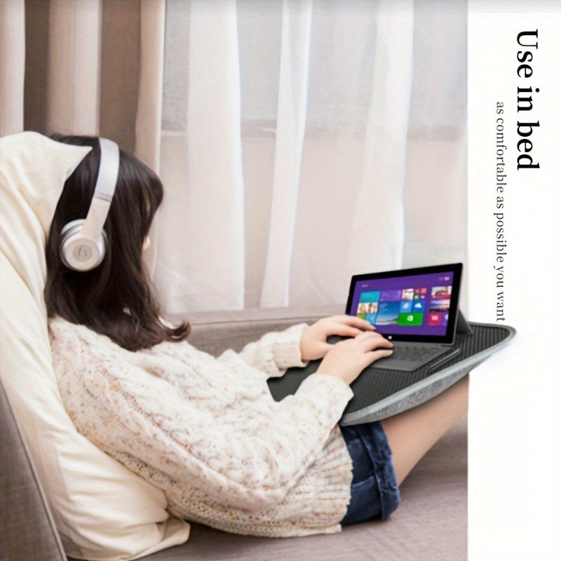 Portable Laptop Desk with Soft Base – Ideal for Bed, Couch, Travel