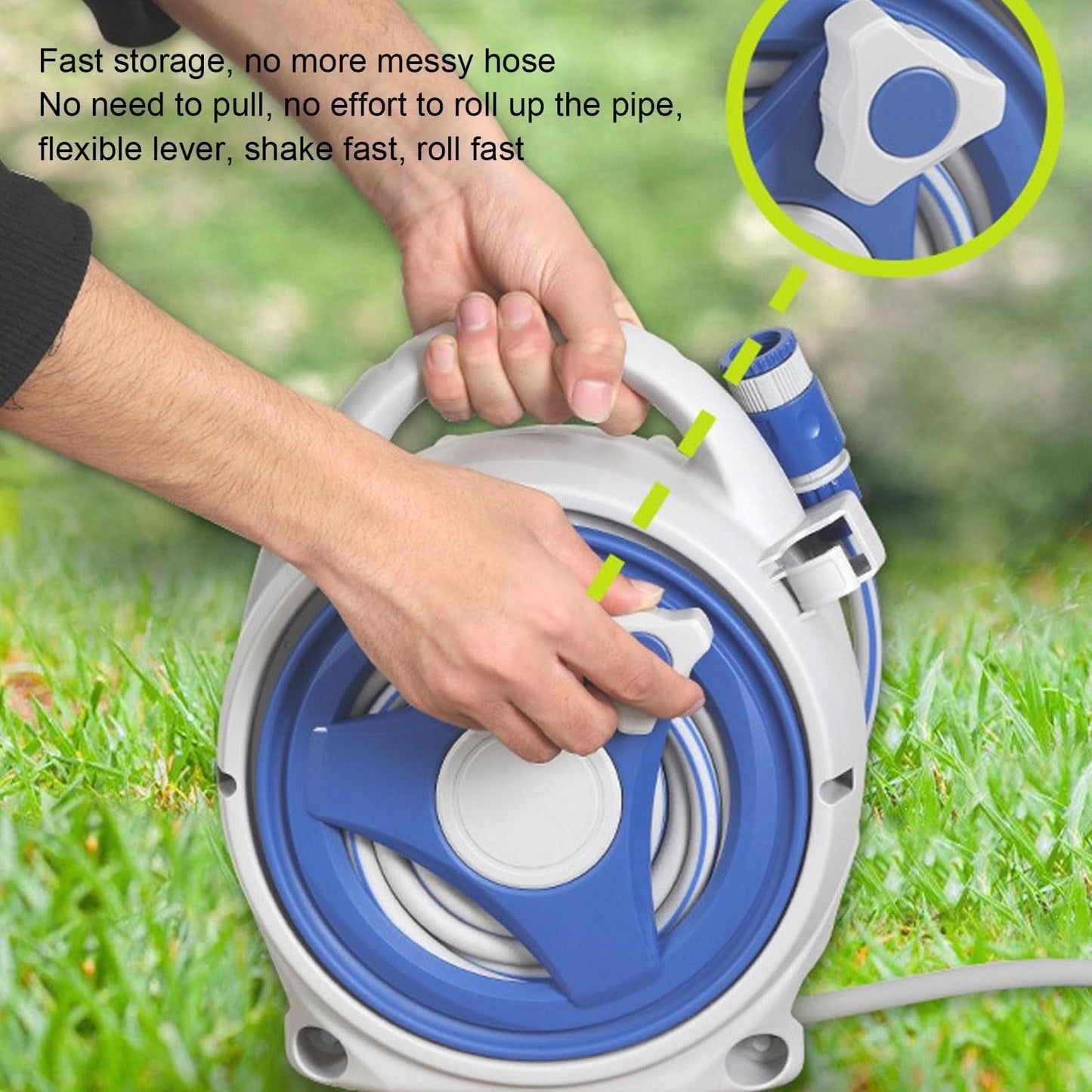 Retractable Hose Reel for Convenient Outdoor Watering
