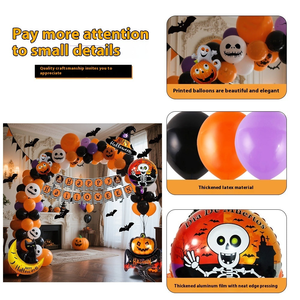 Halloween Balloon Collection – Black, Orange, Purple with Pumpkin Design