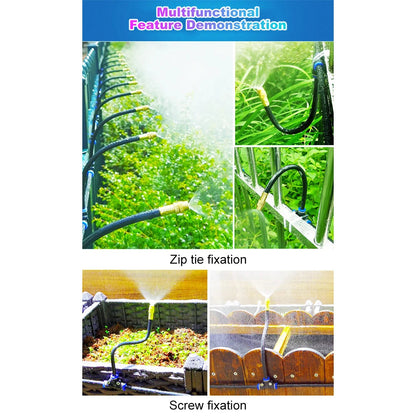 Automatic Irrigation System with 360° Adjustable Spray Head | 0.8 cm Connector