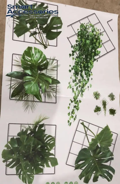 Stylish Green Wall Art Set with Metal Frames | 5-Piece Collection (85 × 105 cm)