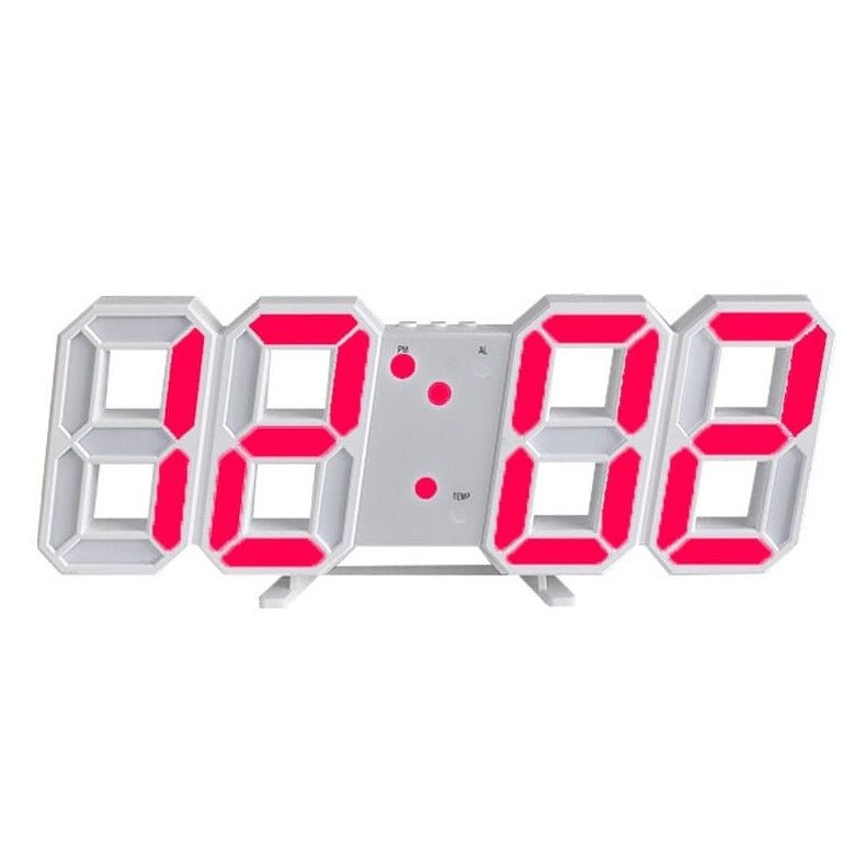 Dimmable Digital Display 3D Wall Clock with LED Lights