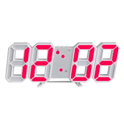 Dimmable Digital Display 3D Wall Clock with LED Lights