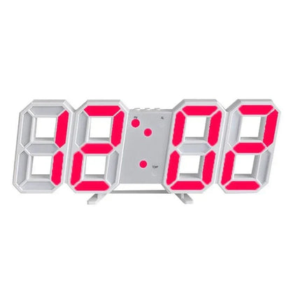 3D LED Wall Clock – Digital Timepiece with Adjustable Lighting
