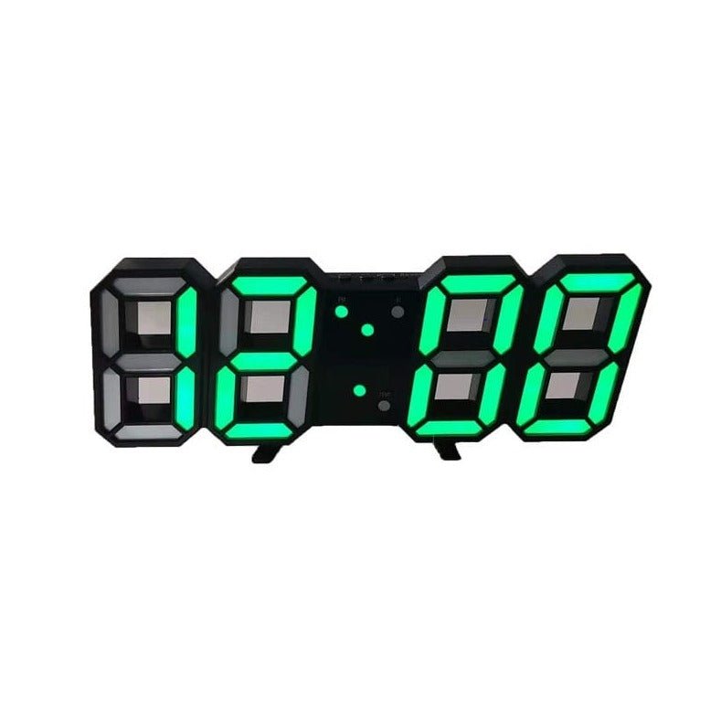 Dimmable Digital Display 3D Wall Clock with LED Lights