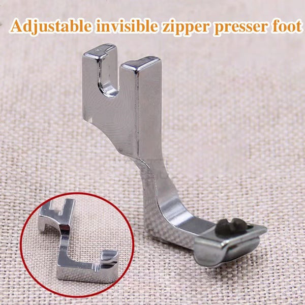 Adjustable Zip Foot for Seamless Stitching on Sizes 3 & 5