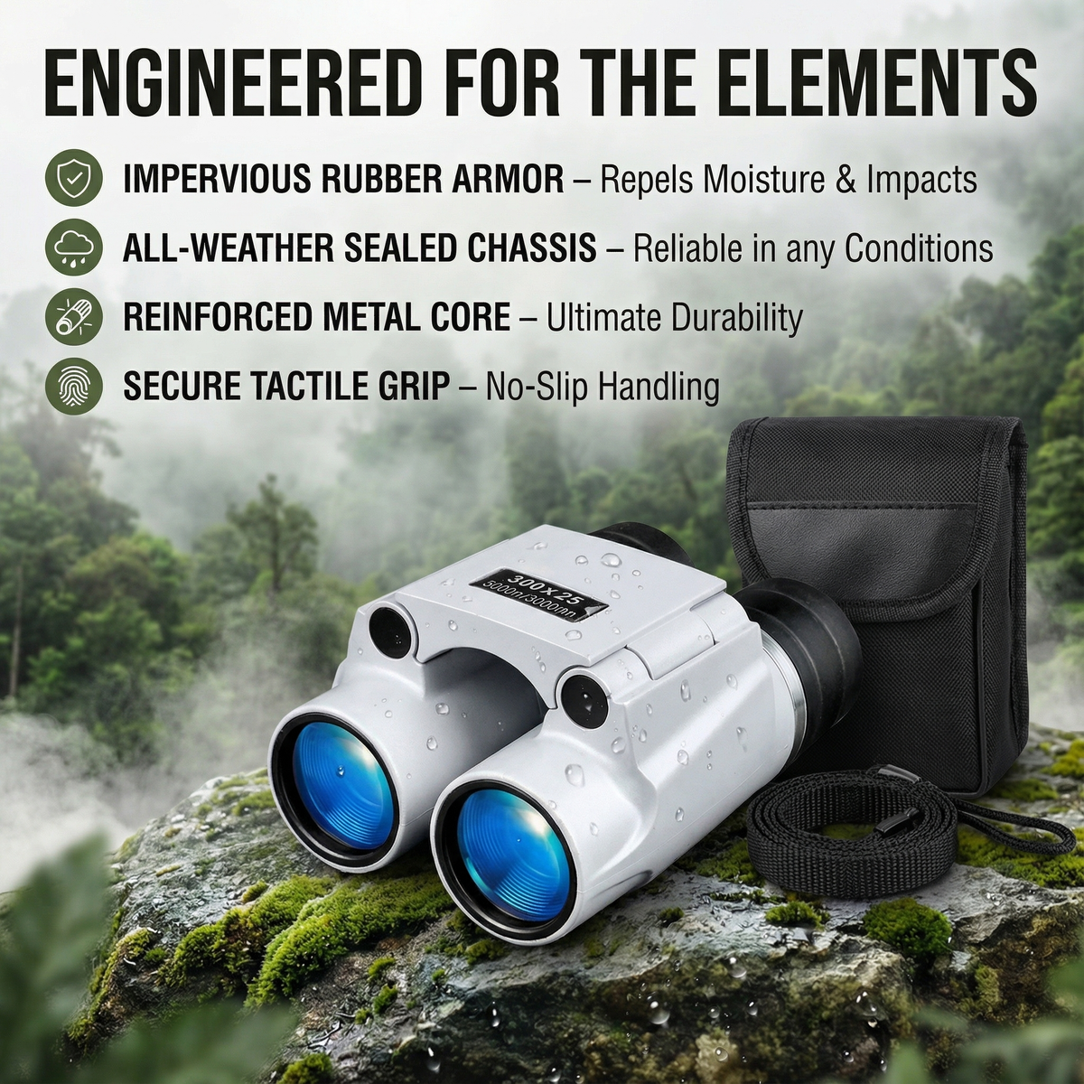 Waterproof High-Definition Binoculars for Distant Viewing