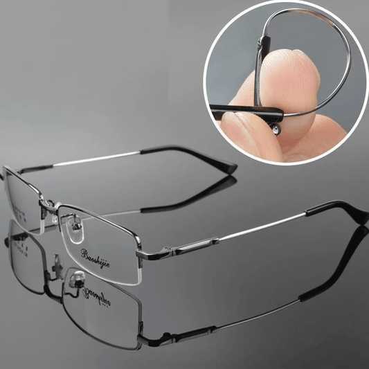 Dual-Use Reading Glasses with Titanium Frame for Distance and Near Vision