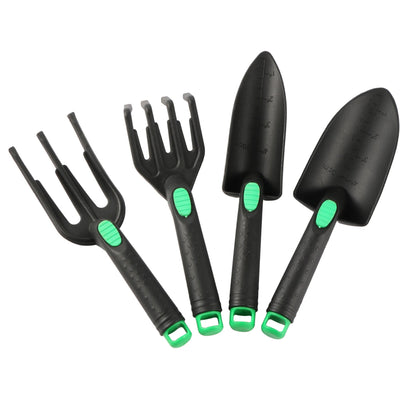 3-Piece Mini Garden Tool Set with Wooden Handles | Trowel and Rake | Perfect for Potted Plants