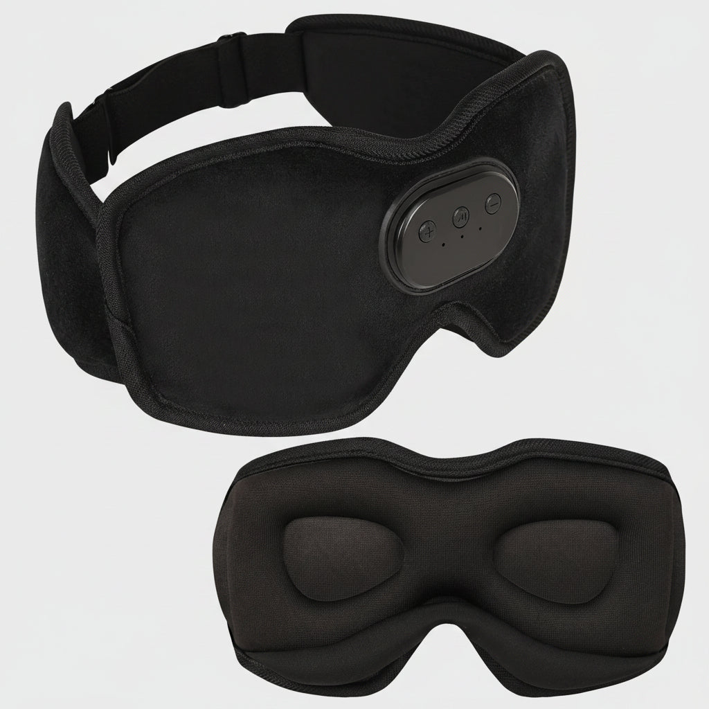 Bluetooth Eye Mask for Sleeping with Headphones | 3D Blackout Design, 10 Hours Playtime & Comfortable for Side Sleepers