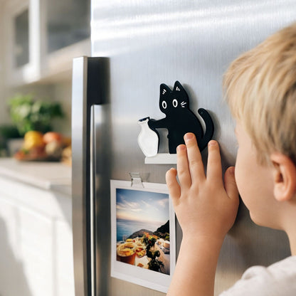 Free Bonus: Cat Magnet for Secure and Visible Note Holding – Black
