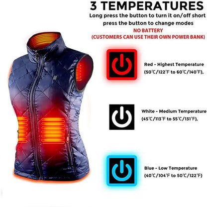 Women's Heated Vest with Infrared Technology | USB Heating | Lightweight & Temperature Regulating | Ideal for Fall and Winter