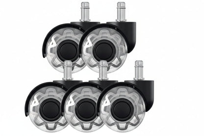 Set of 5 Swivel Chair Wheels for Office Chairs 10mm x 22mm