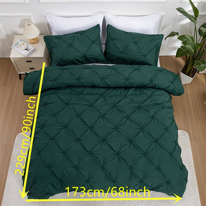 Pintuck Pattern White Quilt Cover Set