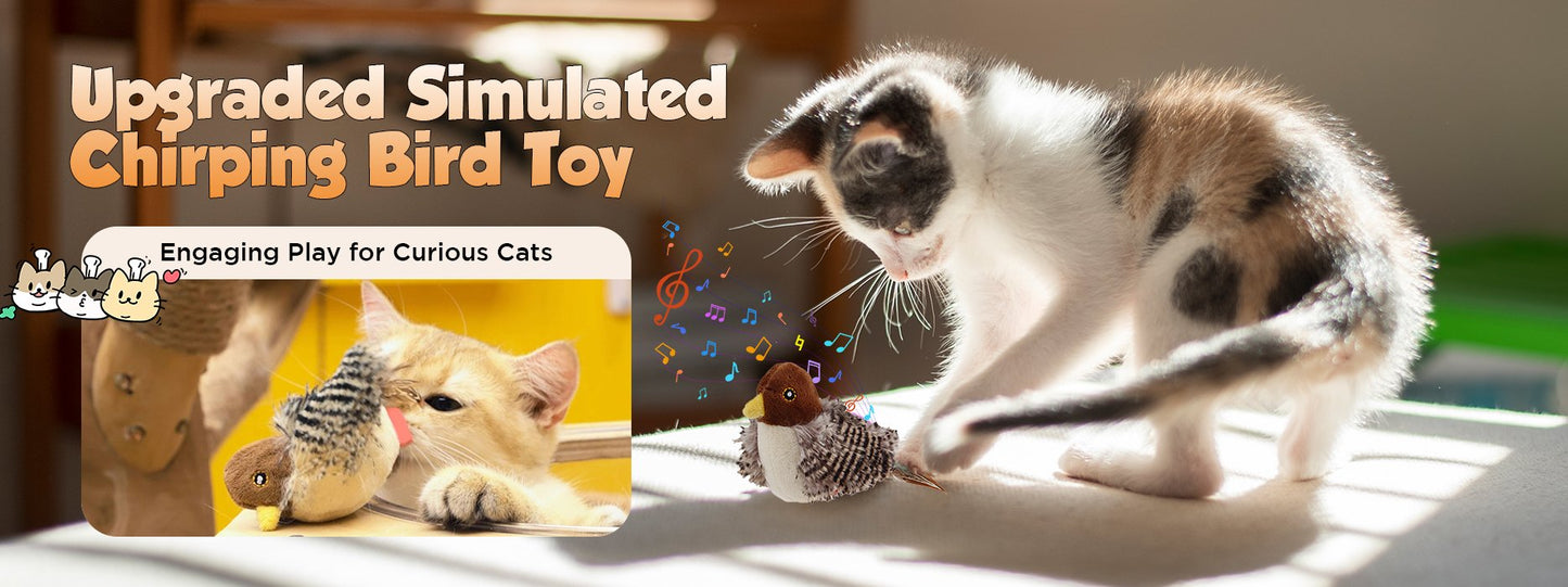 Interactive Bird Simulator Toy for Engaging Cat Playtime