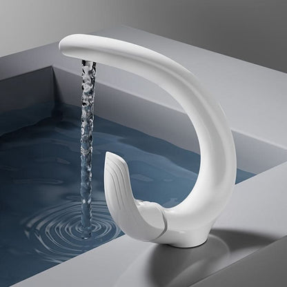 White C-Shaped Basin Tap
