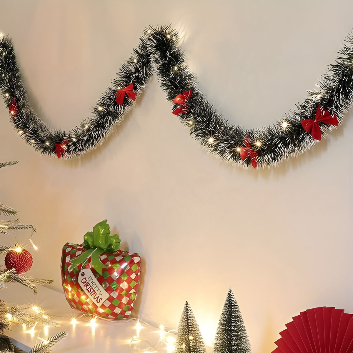Warm White LED String Lights Set of 2 | Battery Operated & Flexible | Indoor and Outdoor Use