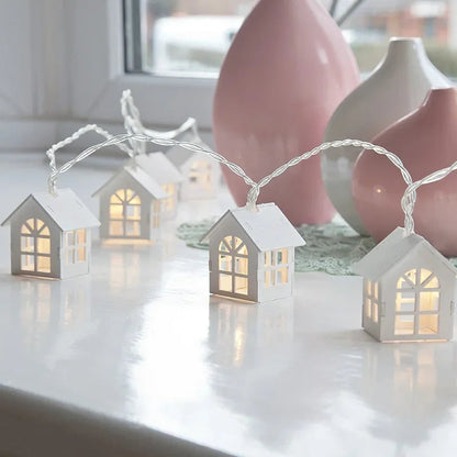 LED String Lights with House Design | Warm White 1.5 m | Decoration for Christmas, Parties & Weddings
