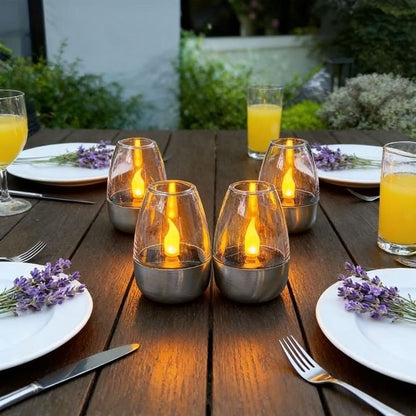 Rechargeable Flickering Lantern for Outdoor and Restaurant Lighting
