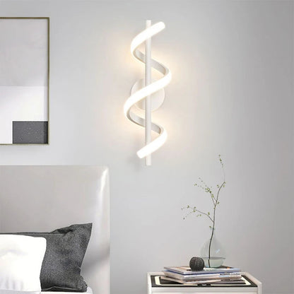 Elegant LED Wall Light in Scandinavian Design for Bedroom & Living Room - Available in Black, White, or Gold