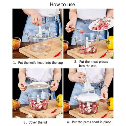 Effortless Meat Chopper for Quick Cutting and Energy Efficiency without Electricity