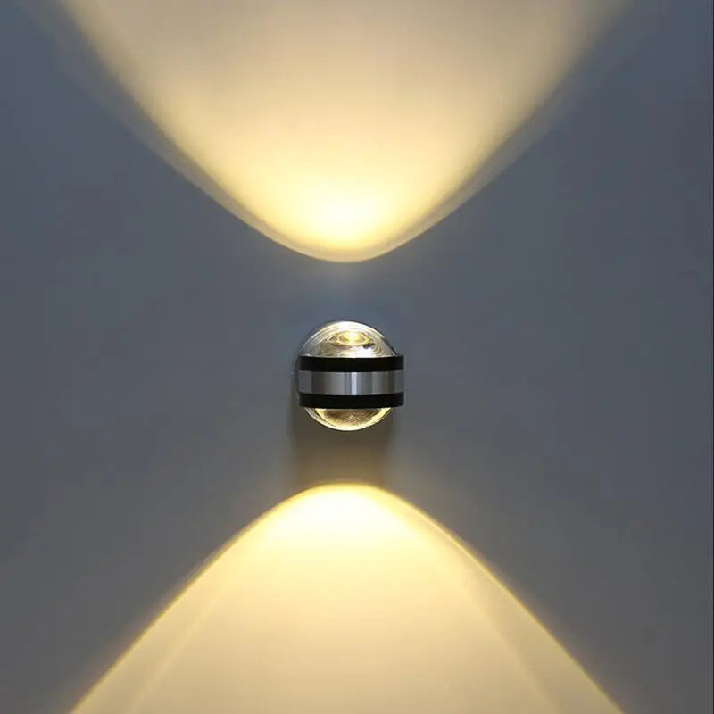 Stylish Wall Lamp with LED Crystal Design – 6W Black Walnut Wood