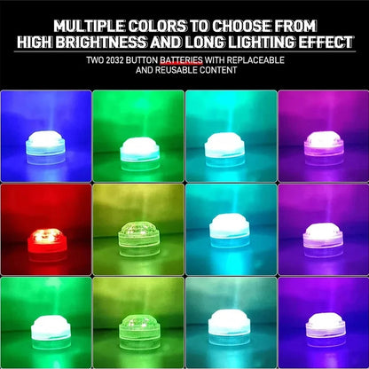 Mini Waterproof LED Underwater Lights | Remote Control | RGB Color Change