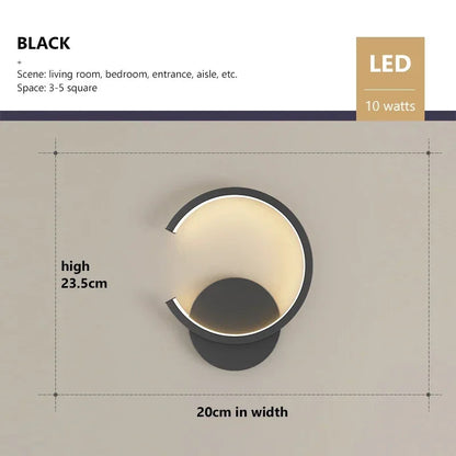 Modern LED Wall Light in C-Shape | Minimalist Indoor Lighting for Living Room, Bedroom & Hallway