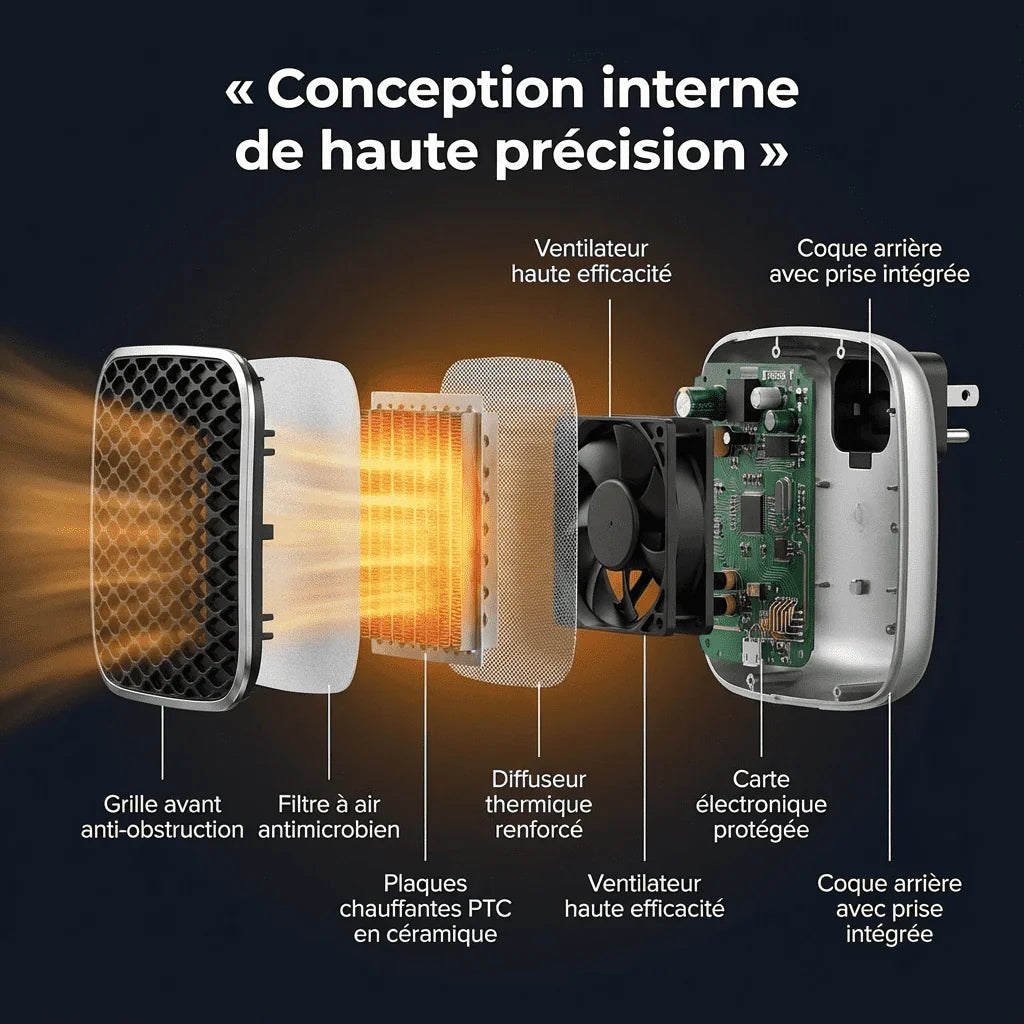 800W Low Energy Portable Electric Heater