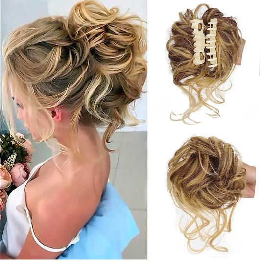 Curly Hair Bun Clip-in – Voluminous Hair Piece for a Natural Appearance