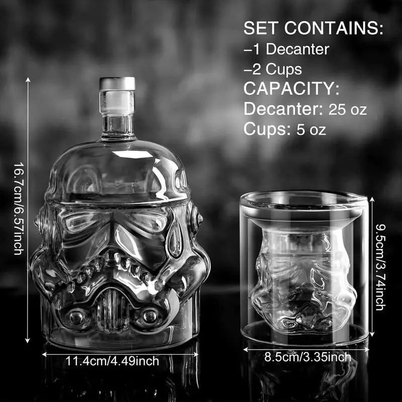 Elegant Whiskey Carafe Set with Two Glasses – Perfect for Entertaining