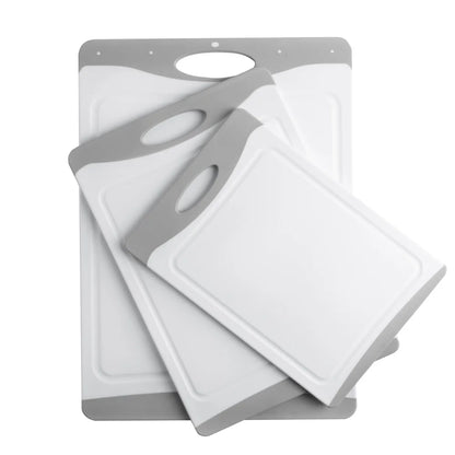 Set of 3 Secure Grip Cutting Boards for Effortless Meal Prep