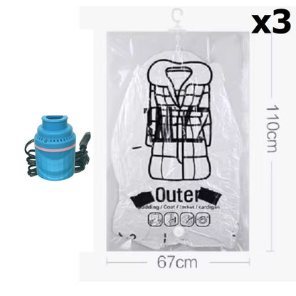 Space-Saving Hanging Vacuum Storage Bags