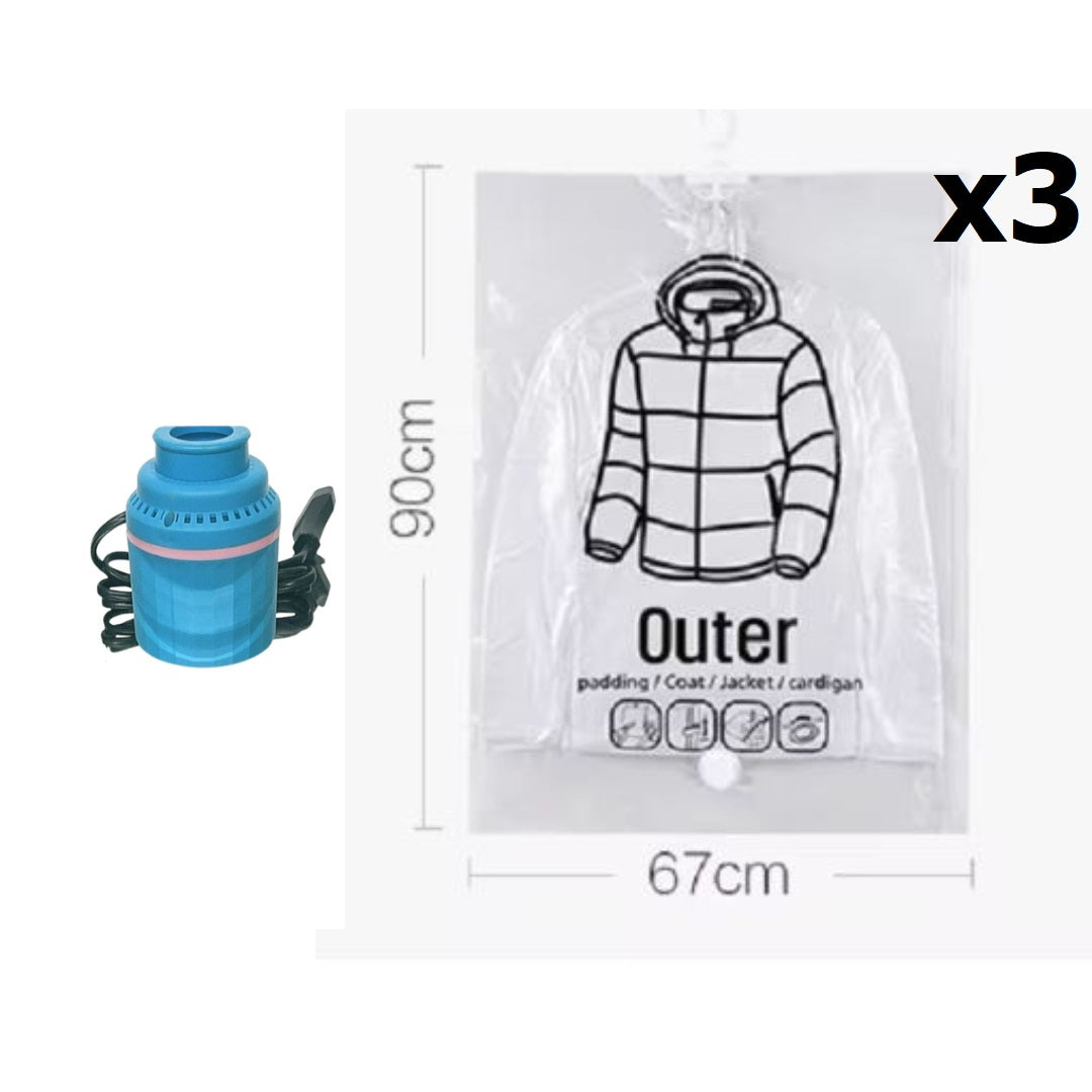 Space-Saving Hanging Vacuum Storage Bags