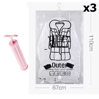 Space-Saving Hanging Vacuum Storage Bags