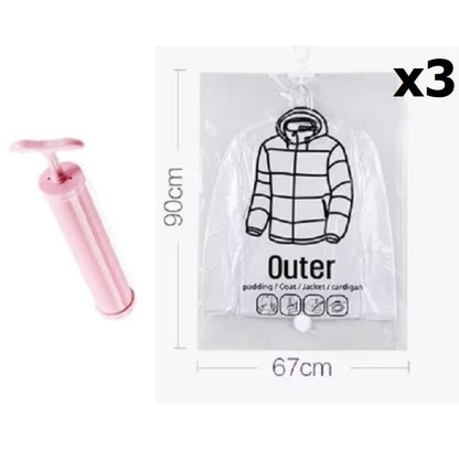 Space-Saving Hanging Vacuum Storage Bags