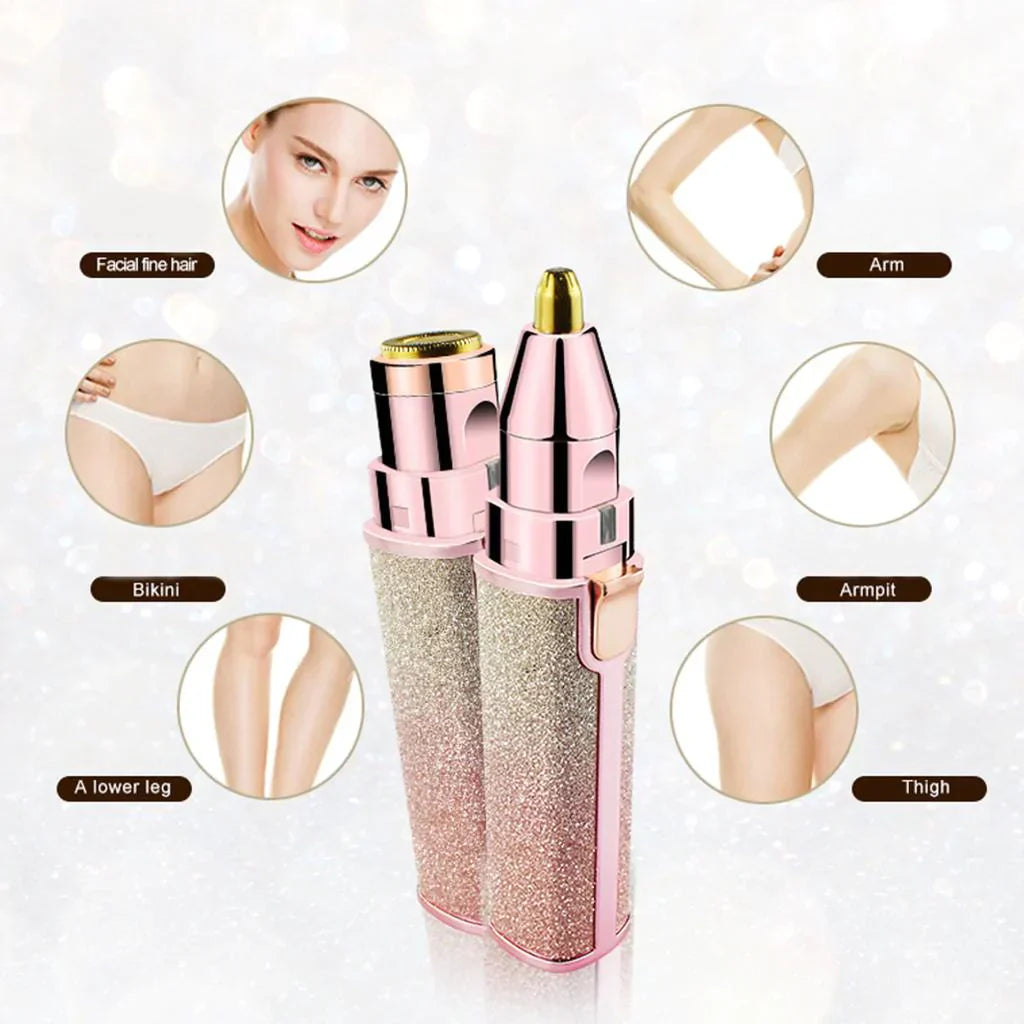 Dual-Function Hair Remover with Illuminated Precision