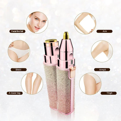 Dual-Function Hair Remover with Illuminated Precision