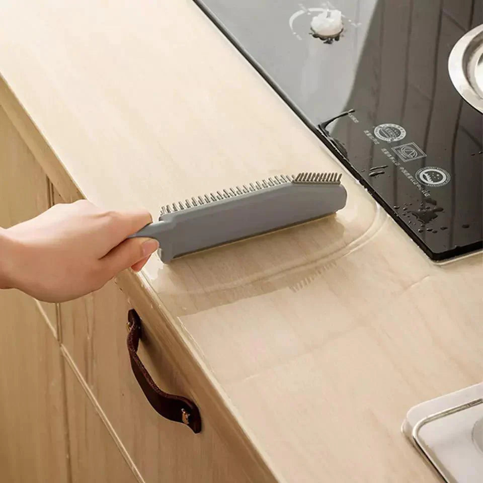 Versatile 3-in-1 Home Cleaning Tool with Scraper & Brush