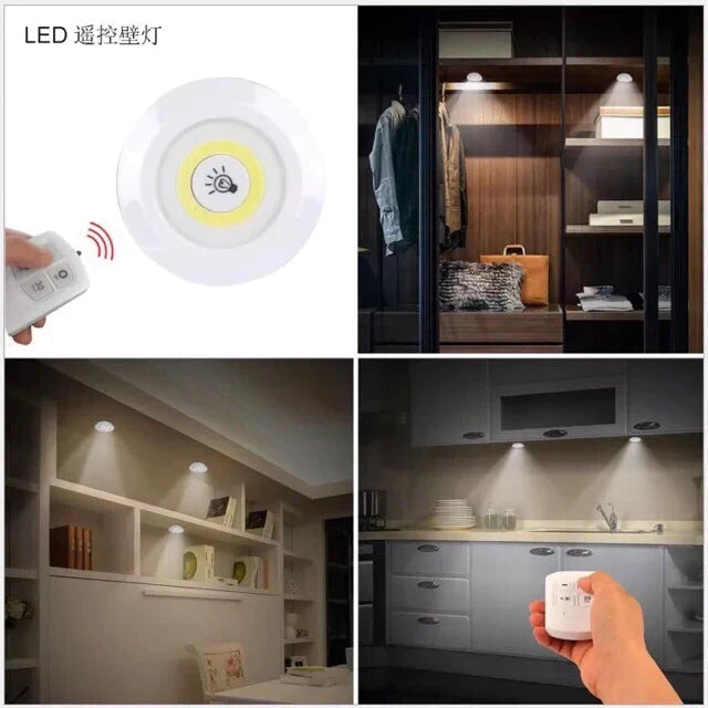 Set of 3 Wireless LED Closet Lights with Remote Access