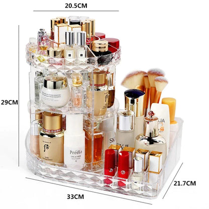 360-Degree Rotating Cosmetic Storage Solution