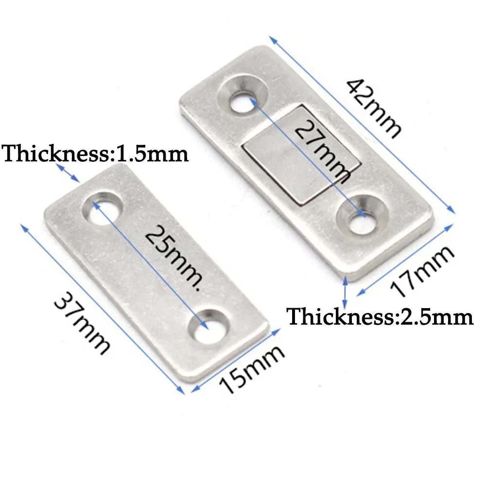 2-Pack Discreet Magnetic Door Closers for Cabinets