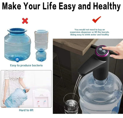 Portable Wireless Electric Water Bottle Pump with USB Connectivity