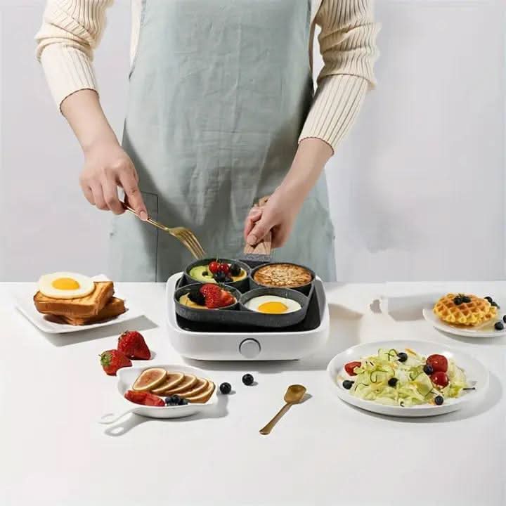 Divided Frying Pan for Easy Daily Cooking