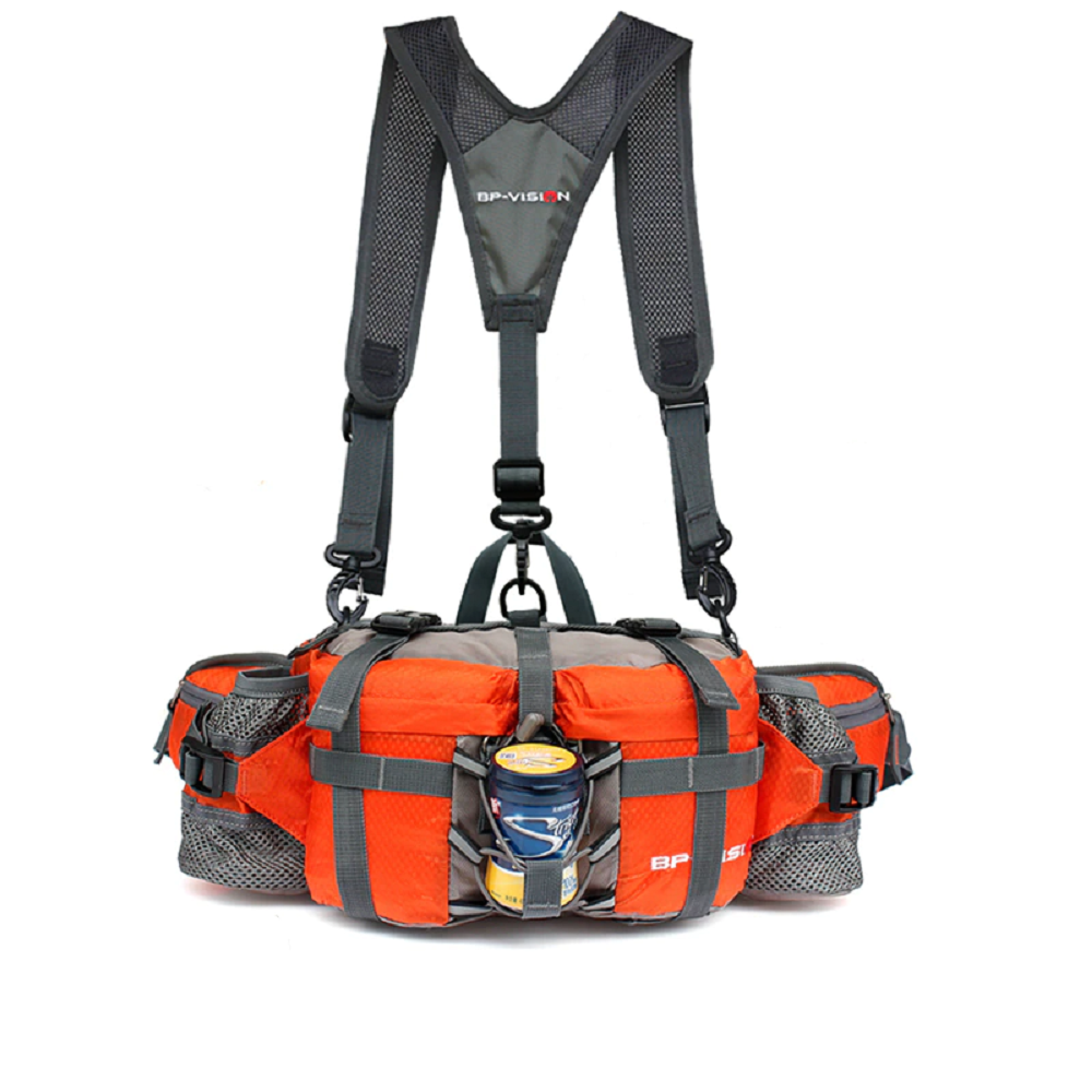Waterproof Hiking Waist Pack with Holder for Water Bottle