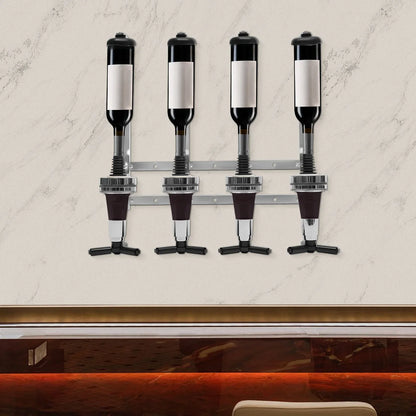 Sleek 4-Bottle Wall-Mounted Wine Holder for Modern Spaces