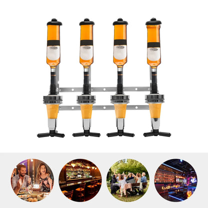 Sleek 4-Bottle Wall-Mounted Wine Holder for Modern Spaces