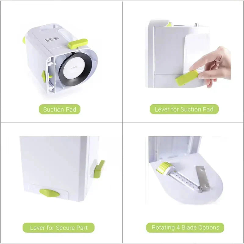 Versatile 4-in-1 Vegetable Spiral Cutter with Suction Grip