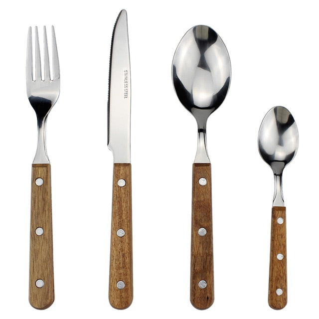 Elegant 4-Piece Stainless Steel Dining Set for Modern Homes